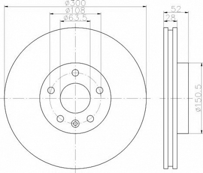 HELLA PAGID 8dd355118831 -  Диск тормозной вентилируемый